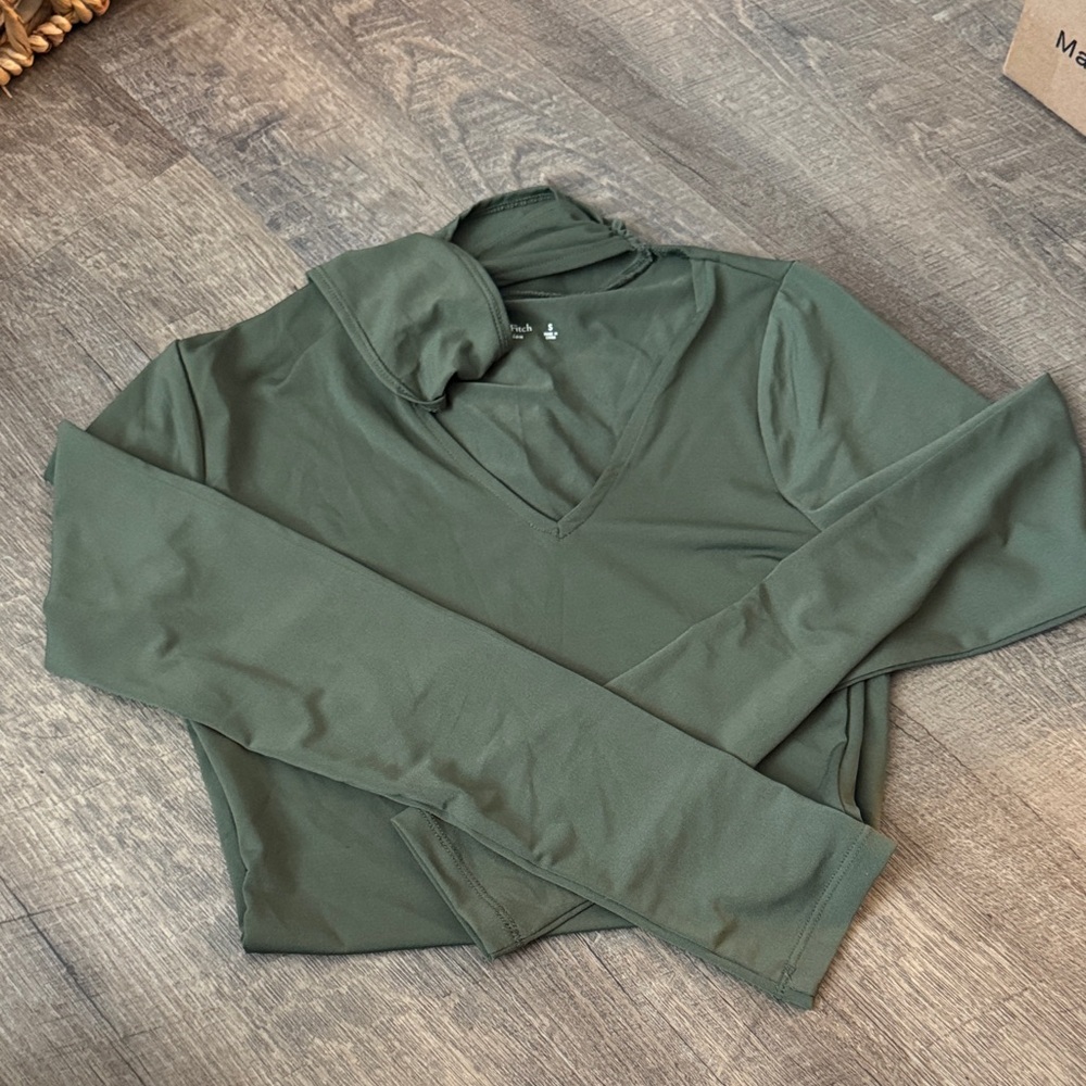 Abercrombie & Fitch Dark Green Soft Top
